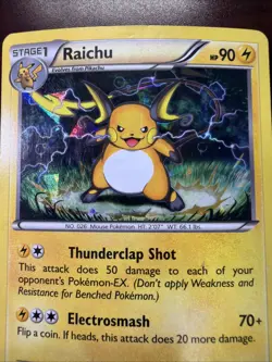 Raichu 49/162 Cracked Ice Holo Pokemon Card BREAKthrough MP - Image 5