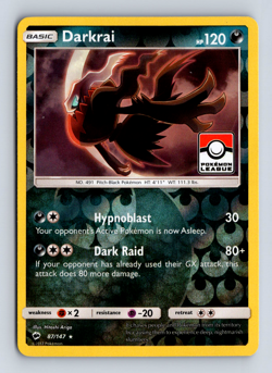 Darkrai - 87/147 (Pokemon League) Reverse Holo Promo League & Championship LP - Image 1