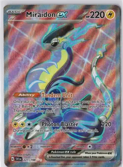 Miraidon ex 227/198 SVI Scarlet & Violet Base Set Holo NM Pokemon Card - Image 1