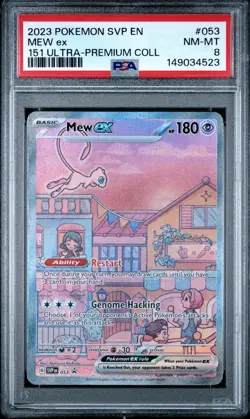 PSA 8 2023 POKEMON SVP EN-SV PROMO 053 MEW EX 151 ULTRA PREMIUM COLLECTION - Image 1