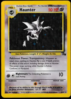 Haunter 6/62 Pokemon TCG Fossil Set Holo Rare - Image 1