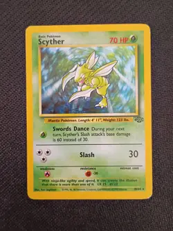 Scyther 10/64 Pokemon TCG Jungle Holo Rare - Image 2