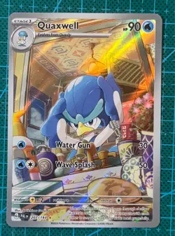 Pokemon TCG Quaxwell 207/193 Illustration Rare Scarlet & Violet Paldea Evolved - Image 1