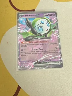 Pokemon TCG Scarlet & Violet Black Bolt Double Rare Meloetta EX 044/086 Holo - Image 1