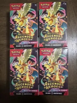 4x Pokemon Mega Evolution Ascended Heroes Booster Bundle Box SEALED - Image 1