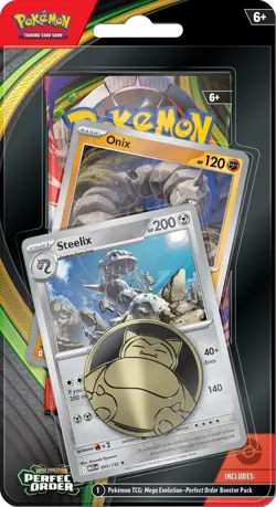 Pokemon TCG Perfect Order Checklane Blister Set Onix + Steelix & Coin - Image 1