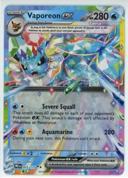 Pokemon TCG Vaporeon ex 023/131 Double Rare SV: Prismatic Evolutions - Image 1
