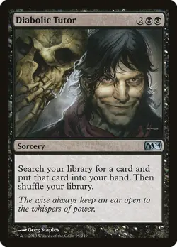 MTG - Diabolic Tutor - Magic 2014 Core Set - X1 - (LP) - - Image 1