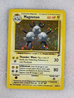 Magneton 9/130 MP Holo Rare Base Set 2 WoTC Pokemon TCG - Image 1
