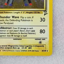 Magneton 9/130 MP Holo Rare Base Set 2 WoTC Pokemon TCG - Image 5