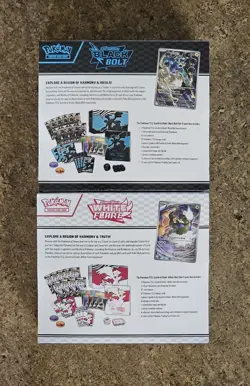 Sealed Pokemon TCG Black Bolt and White Flare Elite Trainer Box ETB Set of 2 - Image 2