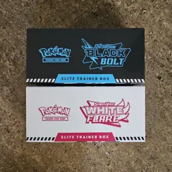 Sealed Pokemon TCG Black Bolt and White Flare Elite Trainer Box ETB Set of 2 - Image 3