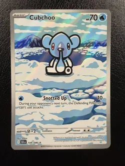 Pokemon TCG Cubchoo 109/086 Sv: Black Bolt Holo NM - Image 1