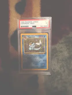 Pokemon Vaporeon Jungle Holo Rare PSA 5 12/64 Unlimited English NEGOTIATE W ME🔥 - Image 1