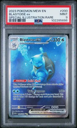 Pokemon 151 Blastoise Ex 200/165 Special Illustration Rare PSA 9 MEW EN 2023 - Image 1