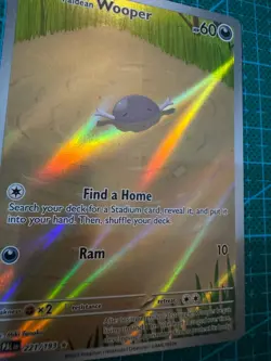 Pokemon TCG Paldean Wooper 221/193 Illustration Rare Paldea Evolved Print Lines - Image 2