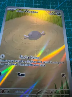 Pokemon TCG Paldean Wooper 221/193 Illustration Rare Paldea Evolved Print Lines - Image 3