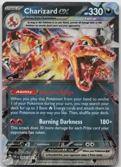 Charizard ex 054/091 Double Rare Paldean Fates Pokemon NM/M - Image 1