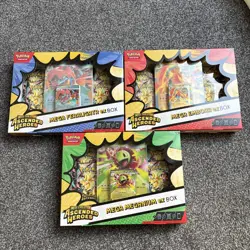 Pokemon TCG Ascended Heroes Mega Feraligatr Meganium Emboar EX Box Bundle Sealed - Image 1