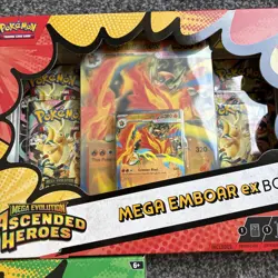 Pokemon TCG Ascended Heroes Mega Feraligatr Meganium Emboar EX Box Bundle Sealed - Image 3