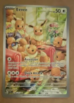 Pokemon Eevee 188/167 Sv06: Twilight Masquerade Illustration Rare Holo 50HP - Image 1