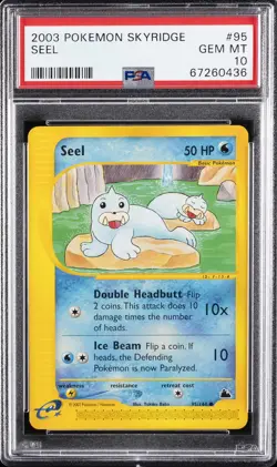 2003 POKEMON SKYRIDGE #95 SEEL PSA 10 - Image 1
