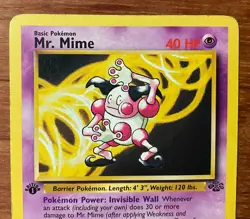 Pokemon 1st Edition Non-Holo Rare Mr. Mime 22/64 Jungle Set 1999 WOTC Vintage HP - Image 2