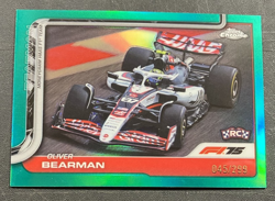 Rookie 045/299 Teal Refractor Oliver Bearman #86 2025 Topps Chrome Formula 1 F1 - Image 1