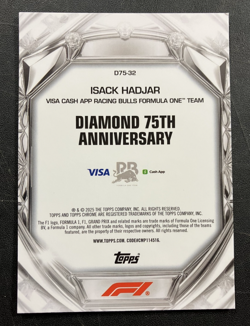 RC /299 Night Vision Isack Hadjar Diamond D75-32 2025 Topps Chrome Formula 1 F1 - Image 2