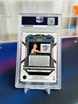 2022-23 Panini Prizm Chet Holmgren #266 Red Sparkle Prizm (RC) GEM MT PSA 10 SSP - Image 2