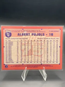 2026 Topps Series 1 1991 Baseball “The Real One” #T91-43 Albert Pujols /91 SSP - Image 2