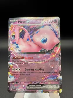 Pokemon Mew EX TCG Scarlet & Violet 151 Holo Card 151/165 English Edition - Image 1