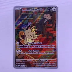 2025 Team Rocket's Meowth 203/182 Sv10: Pokemon Destined Rivals Holo - Image 2