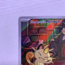 2025 Team Rocket's Meowth 203/182 Sv10: Pokemon Destined Rivals Holo - Image 3