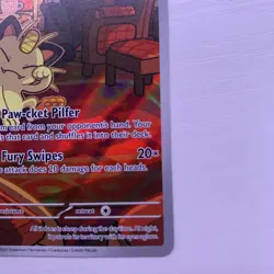 2025 Team Rocket's Meowth 203/182 Sv10: Pokemon Destined Rivals Holo - Image 5