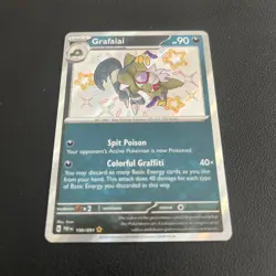 Pokemon card Grafaiai 190/091 Scarlet & Violet Paldean Fates Holo rare shiny NM - Image 2