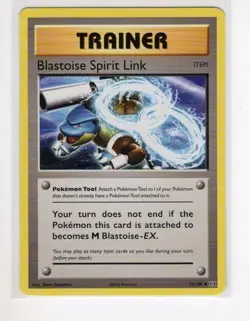 BLASTOISE SPIRIT LINK TRAINER XY EVOLUTIONS SET POKEMON CARD 73/108 NM/M - Image 1