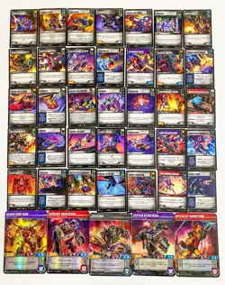 Transformers TCG Lot A (5 Character & 35 Battle Cards) Near Mint Unplayed - Image 1