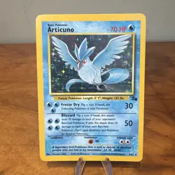 Articuno Fossil Holo Card 2/62 Rare Vintage WOTC Pokemon TCG Card (List 2) LP - Image 1