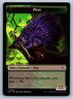 Professor Dellian Fel | Pest - Double Token NONFOIL - Secrets o Strixhaven - MTG - Image 2