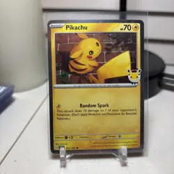 Pikachu 2 Pokemon Day 2026 Promo Stamped Cosmo Holo With 2 Swirls 🍥 On Edge - Image 1
