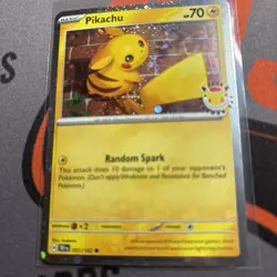 Pikachu 2 Pokemon Day 2026 Promo Stamped Cosmo Holo With 2 Swirls 🍥 On Edge - Image 3