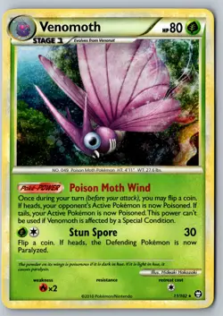Pokemon: Venomoth Holo Holo Rare Triumphant 11/102 LP - Image 1