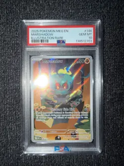 2025 POKEMON MEG EN-MEGA EVOLUTION ILLUSTRATION RARE #146 MARSHADOW PSA 10 - Image 1