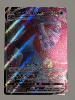 Pokemon TCG Salamence VMAX Darkness Ablaze Holo Ultra Rare Card 144/189 | NM - Image 1