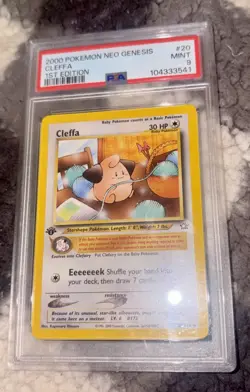 2000 Pokemon Neo Genesis 20 Cleffa PSA Mint 9 - Image 1