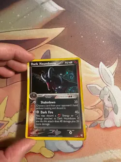 Pokemon Dark Houndoom EX Team Rocket Returns 5/109 Holo SWIRL - MP - Image 1