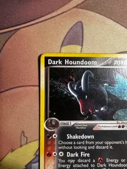 Pokemon Dark Houndoom EX Team Rocket Returns 5/109 Holo SWIRL - MP - Image 2