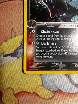 Pokemon Dark Houndoom EX Team Rocket Returns 5/109 Holo SWIRL - MP - Image 4