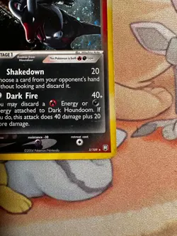 Pokemon Dark Houndoom EX Team Rocket Returns 5/109 Holo SWIRL - MP - Image 5